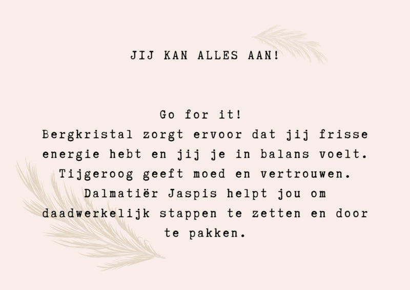 Affirmatie Armbandje - Jij kan alles aan!