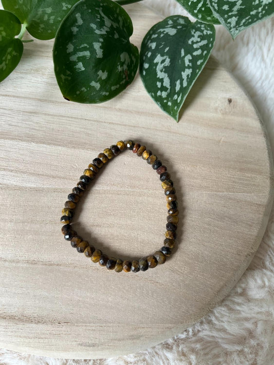Tijgeroog Facet Armband AA Kwaliteit - 6 mm