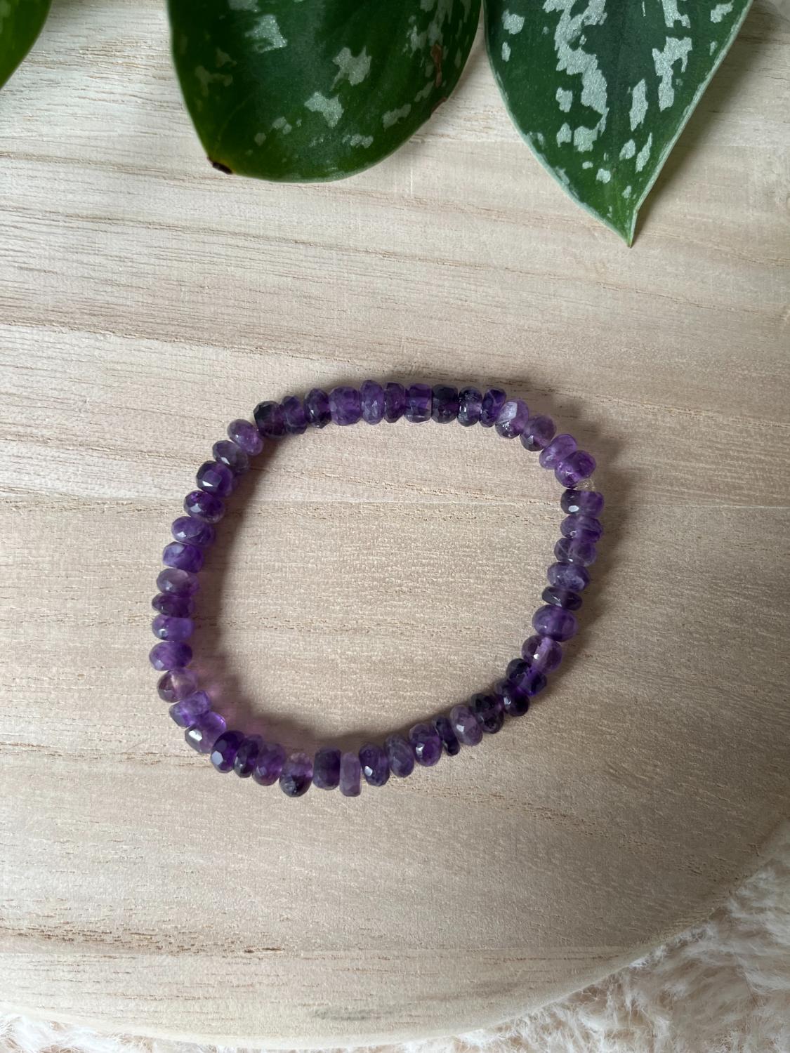 Amethist Facet Armband AA Kwaliteit – 6 mm