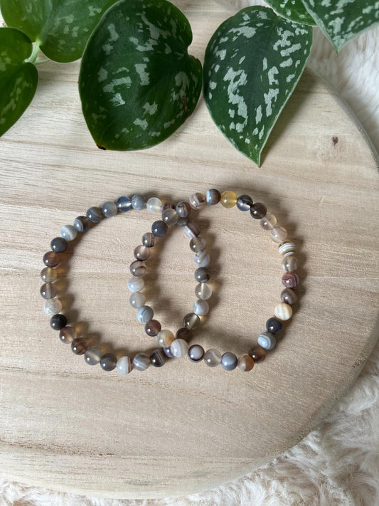 Botswana Agaat Kogelarmband – 6 mm