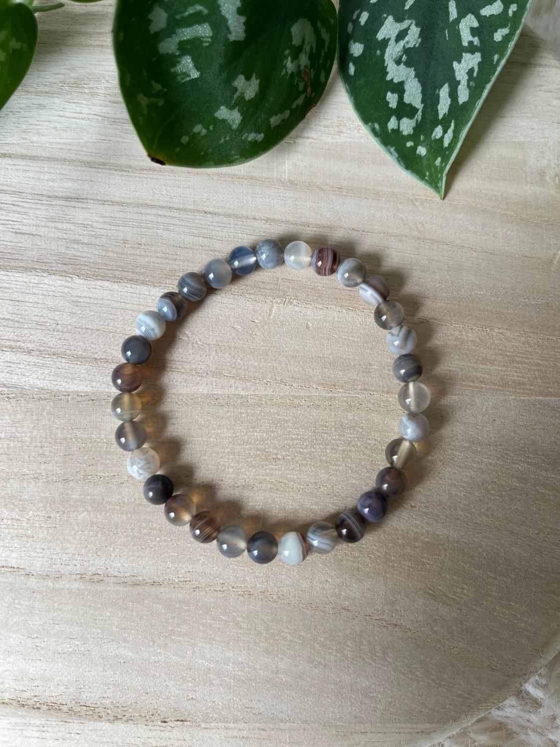 Botswana Agaat Kogelarmband – 6 mm