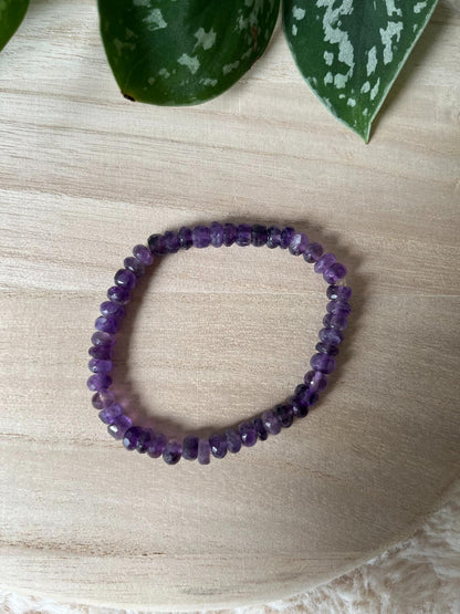 Amethist Facet Armband AA Kwaliteit – 6 mm