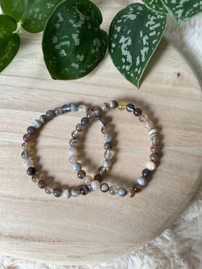Botswana Agaat Kogelarmband – 6 mm
